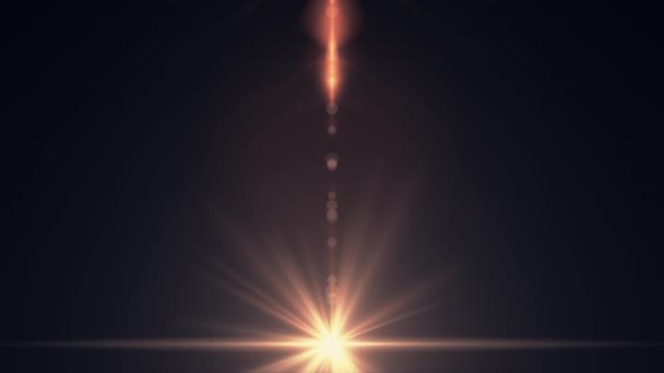 Staande zon bewegende lichten optische lens flares glanzende animatie kunst achtergrond - nieuwe kwaliteit natuurlijke verlichting lamp stralen effect dynamische kleurrijke heldere videobeelden — Stockvideo