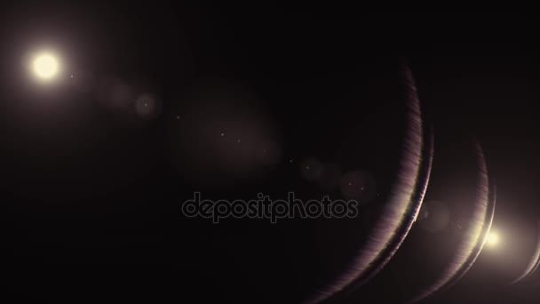 Horizontale zon bewegende lichten optische lens flares glanzende animatie kunst achtergrond - nieuwe kwaliteit natuurlijke verlichting lamp stralen effect dynamische kleurrijke heldere videobeelden — Stockvideo