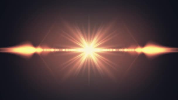 Szimmetrikus robbanás villanás fények optikai lencse fáklyák átmenet fényes animáció zökkenőmentes hurok művészet háttér új minőségű természetes világítás lámpa sugarak hatás dinamikus színes fényes videó felvételek — Stock videók
