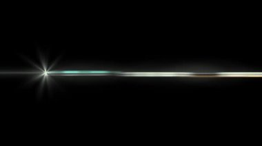 Yatay güneş ışıkları optik lens hareketli arka plan parlak animasyon sanat fişekleri - yeni kalite doğal aydınlatma lambası etkisi dinamik renkli parlak video görüntüleri ışınları