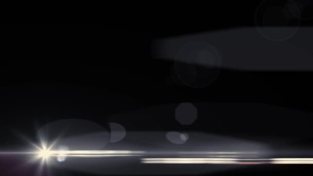 O przekątnej ruchomej soczewki optyczne światła flary błyszczący animacji sztuka tło pętli nowe jakości naturalne oświetlenie Lampa promienie efekt dynamiczny kolorowe jasne materiału wideo — Wideo stockowe