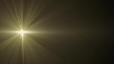 Yatay altın güneş yıldız hareketli ışık optik lens arka plan parlak animasyon sanat fişekleri - yeni kalite doğal aydınlatma lambası etkisi dinamik renkli parlak video görüntüleri ışınları