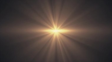 Sarı güneş ışınları optik mercek parlamaları parlak animasyon sanat arka planı - yeni kalite doğal aydınlatma ışınları dinamik renkli parlak video görüntülerini etkiler