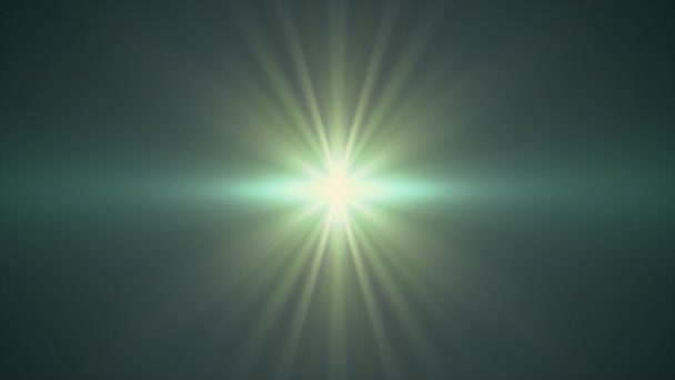 Symmetrische groene explosie flash verlichting optische lens flares overgang glanzende animatie naadloze loops kunst achtergrond nieuwe kwaliteit natuurlijke verlichting lamp stralen effect dynamische kleurrijke heldere videobeelden — Stockvideo