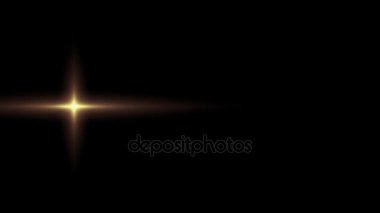Yatay yalnız altın yıldız güneş ışıkları optik lens hareketli arka plan parlak animasyon sanat fişekleri - yeni kalite doğal aydınlatma lambası etkisi dinamik renkli parlak video görüntüleri ışınları