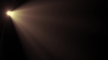 Yatay altın spot ışıkları optik lens hareketli arka plan parlak animasyon sanat fişekleri - yeni kalite doğal aydınlatma lambası etkisi dinamik renkli parlak video görüntüleri ışınları