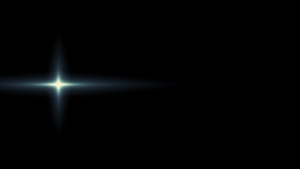 Poziome samotny niebieski gwiazdy słońce przenoszenie światła optyczny flary błyszczący animacji sztuka tło - nowej jakości naturalne oświetlenie lampy promieni efekt dynamiczny kolorowe jasne materiały wideo — Wideo stockowe