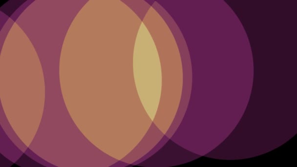 Круги мягкие пастельные цвета формы абстрактной фоновой анимации Новое качество ретро винтажное универсальное движение динамика анимированные красочные радостные танцевальные музыкальные видеозаписи цикла — стоковое видео