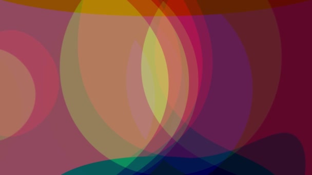 Círculos suaves colores pastel forma fondo abstracto animación nueva calidad retro vintage movimiento universal dinámico animado colorido alegre danza música vídeo metraje bucle — Vídeo de stock