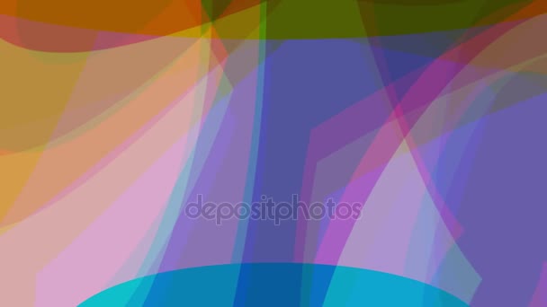 Soft pastel colors shape abstract background animation New quality retro vintage universal motion dynamic animated colorful joyful dance music video footage loop — Stock Video