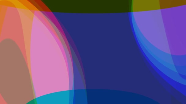 Cirkels van zachte pastelkleuren vorm abstracte achtergrond animatie nieuwe kwaliteit retro vintage universele beweging dynamische geanimeerde kleurrijke vrolijke dans muziek video footage lus — Stockvideo