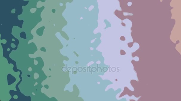 Pastel turbulenta pintura salpicadura suave abstracto fondo animación nueva forma retro vintage calidad única colorido alegre movimiento dinámico vídeo metraje — Vídeos de Stock