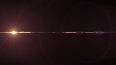 Yatay turuncu ışıklar optik objektif mercek parlamaları kaplaması parlak animasyon sanat arka plan - yeni kalite doğal aydınlatma lambası hareket etkisi dinamik renkli parlak video görüntüleri ışınları