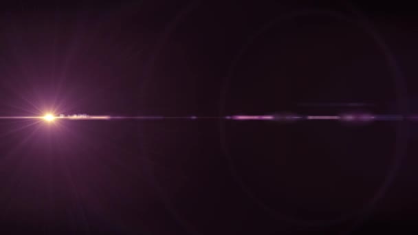 Luci in movimento orizzontali rosa lenti ottiche brillamento sovrapposizione animazione arte sfondo - nuova qualità naturale illuminazione lampada raggi effetto dinamico colorato video luminoso — Video Stock