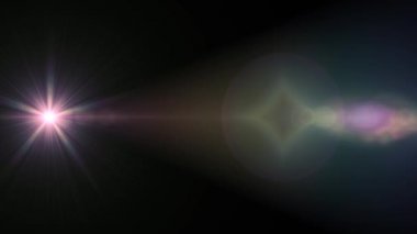 Yatay gökkuşağı ışıklar optik objektif mercek parlamaları kaplaması parlak animasyon sanat arka plan - yeni kalite doğal aydınlatma lambası hareket etkisi dinamik renkli parlak video görüntüleri ışınları
