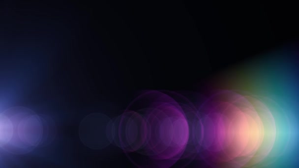 Côté vertical déplacement des lumières arc-en-ciel lentille optique fusées éclairantes animation brillant fond d'art - nouvelle qualité lumière naturelle lampe rayons effet dynamique coloré lumineux séquences vidéo — Video