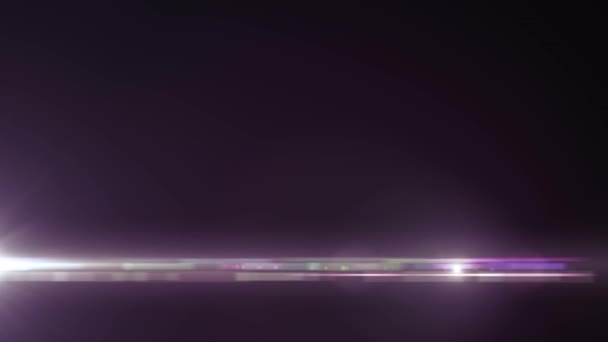 Вертикальна сторона рухомих вогнів оптична лінза спалахує блискучий анімаційний художній фон нова якість природного освітлення лампи промені ефект динамічний барвистий яскравий відеозапис — стокове відео