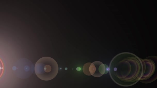 Verticale zijde bewegende lichten optische lens flares glanzende animatie kunst achtergrond - nieuwe kwaliteit natuurlijke verlichting lamp stralen effect dynamische kleurrijke heldere videobeelden — Stockvideo