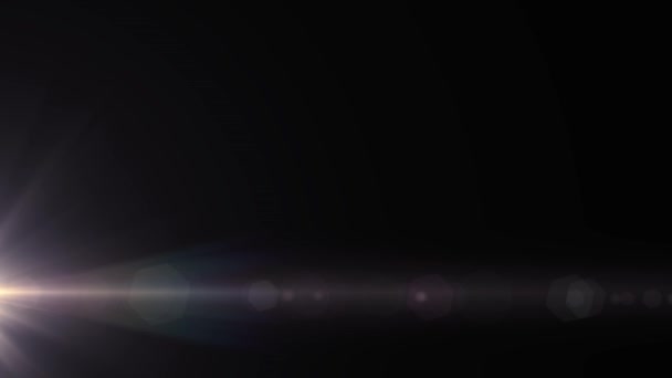 Vertikální boční pohybující se světla optické čočky světlice lesklé animace umění pozadí - nové kvalitní přirozené osvětlení lampy paprsky efekt dynamické barevné světlé video záběrů — Stock video
