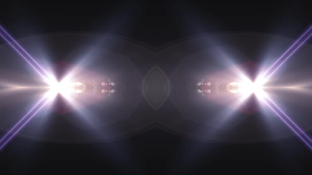 2 estrellas explosión explosión flash luces lente óptica bengalas animación brillante lazo sin costuras arte fondo nueva calidad iluminación natural lámpara rayos efecto dinámico colorido brillante vídeo — Vídeo de stock