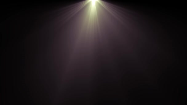 사이드 깜박이 스타 태양 조명 광학 렌즈 플레어 빛나는 애니메이션 아트 배경 루프 새로운 품질 자연 조명 램프 광선 효과 동적 다채로운 밝은 영상 — 비디오