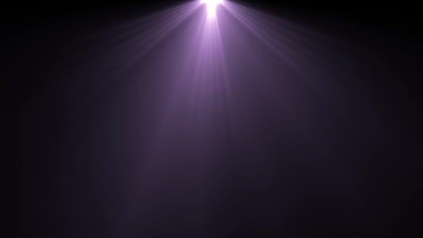 Oldalsó villogó csillagos sun lila jelzőfények optikai lencse trapéznadrág fényes animáció művészeti háttér hurok új minőségű természetes világítás lámpa sugarak hatása dinamikus színes világos videofelvétel — Stock videók