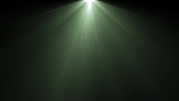 Yıldız yeşil güneş ışıkları optik objektif flickering yan parlak animasyon sanat arka plan döngü yeni kalite doğal aydınlatma lambası ışınları etkisi dinamik renkli parlak video görüntüleri fişekleri — Stok video