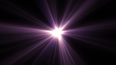 Merkezi yıldız mor güneş ışıkları optik objektif flickering parlak animasyon sanat arka plan döngü yeni kalite doğal aydınlatma lambası ışınları etkisi dinamik renkli parlak video görüntüleri fişekleri