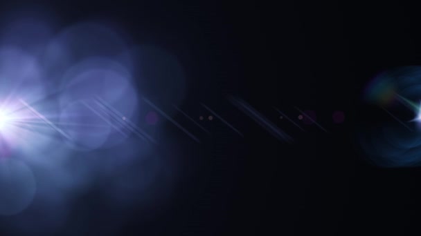 Kant flikkerende sterren zonnestralen lichten optische lens flares glanzende animatie kunst achtergrond lus nieuwe kwaliteit natuurlijke verlichting lamp stralen effect dynamische kleurrijke heldere videobeelden — Stockvideo