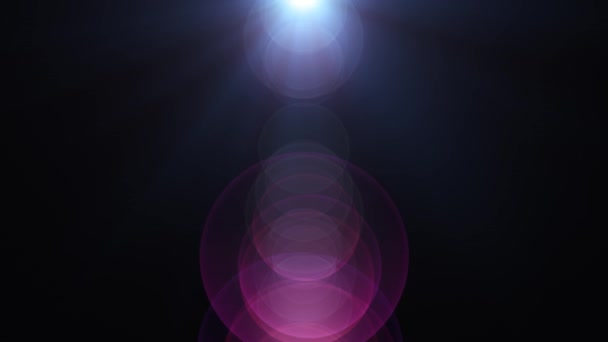 Lado cintilante estrela raios de sol luzes lentes ópticas chamas brilhante animação arte fundo loop nova qualidade natural iluminação lâmpada raios efeito dinâmico colorido brilhante vídeo footage — Vídeo de Stock