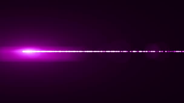 Lumières mobiles horizontales lentille optique fusées éclairantes brillant bokeh animation fond d'art - nouvelle qualité lumière naturelle lampe rayons effet dynamique coloré lumineux séquences vidéo — Video