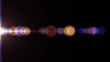 Yatay hareketli ışık optik lens arka plan parlak bokeh animasyon sanat fişekleri - yeni kalite doğal aydınlatma lambası etkisi dinamik renkli parlak video görüntüleri ışınları