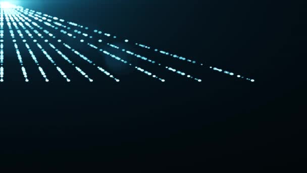 Diagonale Seite bewegte Laserlichter optische Linse flackert glänzende Bokeh Animation Kunst Hintergrund - neue Qualität natürliches Licht Lampe Strahlen Effekt dynamische bunte helle Videoaufnahmen — Stockvideo