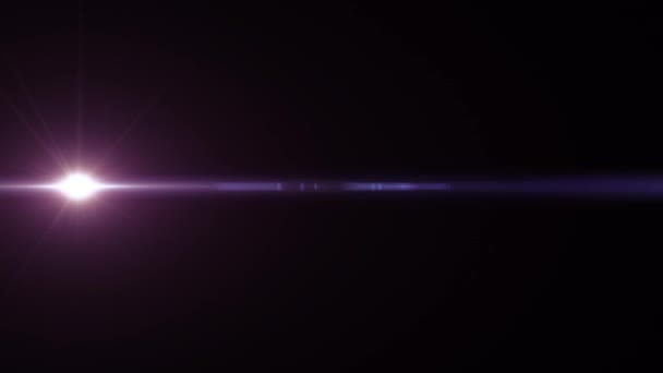 Horizontale bewegende lichten optische lens flares glanzende bokeh animatie kunst achtergrond - nieuwe kwaliteit natuurlijke verlichting lamp stralen effect dynamische kleurrijke heldere videobeelden — Stockvideo