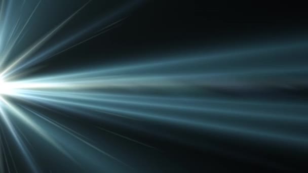 Forgó sugarai fények optikai lencse oldalán trapéznadrág fényes bokeh animáció művészeti háttér folyamatos hurok - új minőségű természetes világítás lámpa sugarak hatása dinamikus színes világos videofelvétel — Stock videók