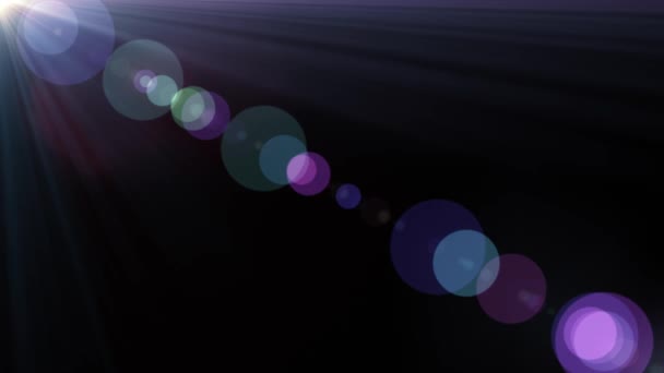 Kant flikkerende sterren zonnestralen lichten optische lens flares glanzende animatie kunst achtergrond lus nieuwe kwaliteit natuurlijke verlichting lamp stralen effect dynamische kleurrijke heldere videobeelden — Stockvideo