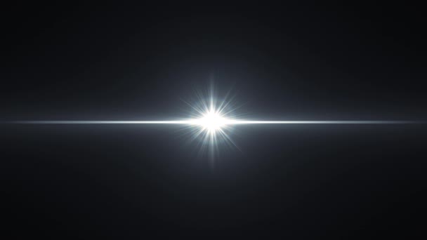 Centrum flikkerende sterren zon lichten optische lens flares glanzende animatie kunst achtergrond lus nieuwe kwaliteit natuurlijke verlichting lamp stralen effect dynamische kleurrijke heldere videobeelden — Stockvideo