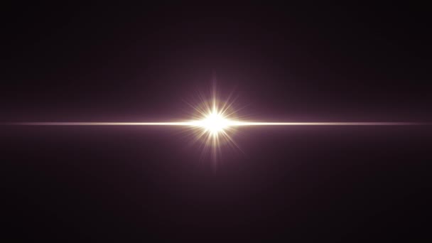 Yıldız güneş ışıkları optik objektif flickering Merkezi parlak animasyon sanat arka plan döngü yeni kalite doğal aydınlatma lambası ışınları etkisi dinamik renkli parlak video görüntüleri fişekleri — Stok video