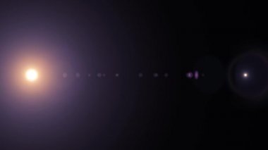 Yatay hareketli ışık optik lens arka plan parlak bokeh animasyon sanat fişekleri - yeni kalite doğal aydınlatma lambası etkisi dinamik renkli parlak video görüntüleri ışınları