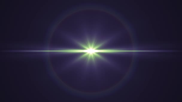 Center flickering star sun rays lights optical lens flares shiny animation art background loop new quality natural lighting lamp rays effect dynamic colorful bright video footage — Stock Video