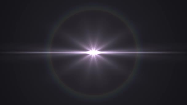 Κέντρο τρεμούλιασμα αστεριών ήλιο ακτίνες φώτα οπτικό φακό φωτοβολίδες λαμπερά animation τέχνης βρόχο νέα ποιότητα φυσικού φωτισμού λαμπτήρα ακτίνες επίδραση δυναμική πολύχρωμο φωτεινό βιντεοσκοπημένων εικονών υποβάθρου — Αρχείο Βίντεο