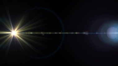 Yatay hareketli ışık optik lens arka plan parlak bokeh animasyon sanat fişekleri - yeni kalite doğal aydınlatma lambası etkisi dinamik renkli parlak video görüntüleri ışınları