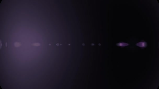 Distorsion horizontale lumière mobile lentille optique fusées éclairantes brillant bokeh animation fond d'art - nouvelle qualité lumière naturelle lampe rayons effet dynamique coloré lumineux séquences vidéo — Video