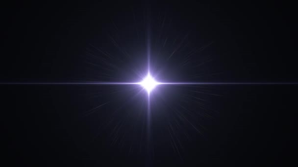 Centro parpadeante estrella sol luces lente óptica llamaradas animación brillante arte fondo bucle nueva calidad iluminación natural lámpara rayos efecto dinámico colorido brillante vídeo — Vídeo de stock