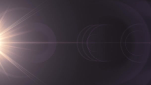Lato tremolante stella sole raggi luci ottiche lente brillanti animazione arte sfondo loop nuova qualità naturale illuminazione lampada raggi effetto dinamico colorato luminoso video — Video Stock