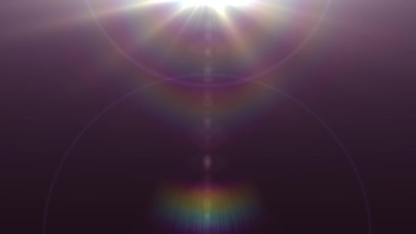 Kant flikkerende sterren zonnestralen lichten optische lens flares glanzende animatie kunst achtergrond lus nieuwe kwaliteit natuurlijke verlichting lamp stralen effect dynamische kleurrijke heldere videobeelden — Stockvideo