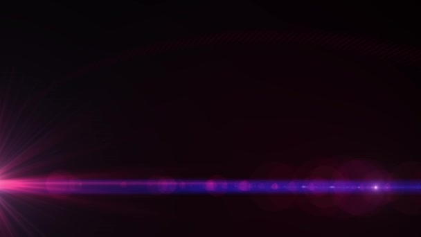 Vertikální boční pohybující se světla optické čočky světlice lesklé bokeh animace umění pozadí - nové kvalitní přirozené osvětlení lampy paprsky efekt dynamické barevné světlé video záběrů — Stock video