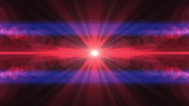 Συμμετρικά φώτα έκρηξη φλας οπτικοί φακοί εκλάμψεις μετάβαση γυαλιστερό animation απρόσκοπτη βρόχο τέχνη φόντο νέα ποιότητα φυσικό φως ακτίνες λαμπτήρα επίδραση δυναμική πολύχρωμο φωτεινό βίντεο πλάνα — Αρχείο Βίντεο
