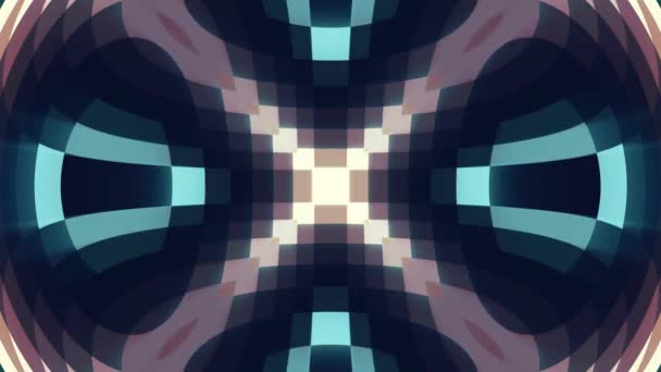 Ornamentale geometrische Block Kaleidoskop Stern bewegliche Muster Animation nahtlose Schleife neue Qualität Retro Vintage Urlaub Form bunt universelle Bewegung dynamisch animiert fröhlich Tanz Musik Videoaufnahmen — Stockvideo