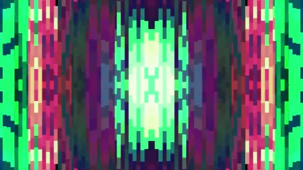 Abstracte glanzend groen roze zachte kleur bewegende verticale pixel blok achtergrond animatie nieuwe kwaliteit vakantie universele beweging dynamische geanimeerde kleurrijke glamour retro vintage dance muziek video beelden — Stockvideo